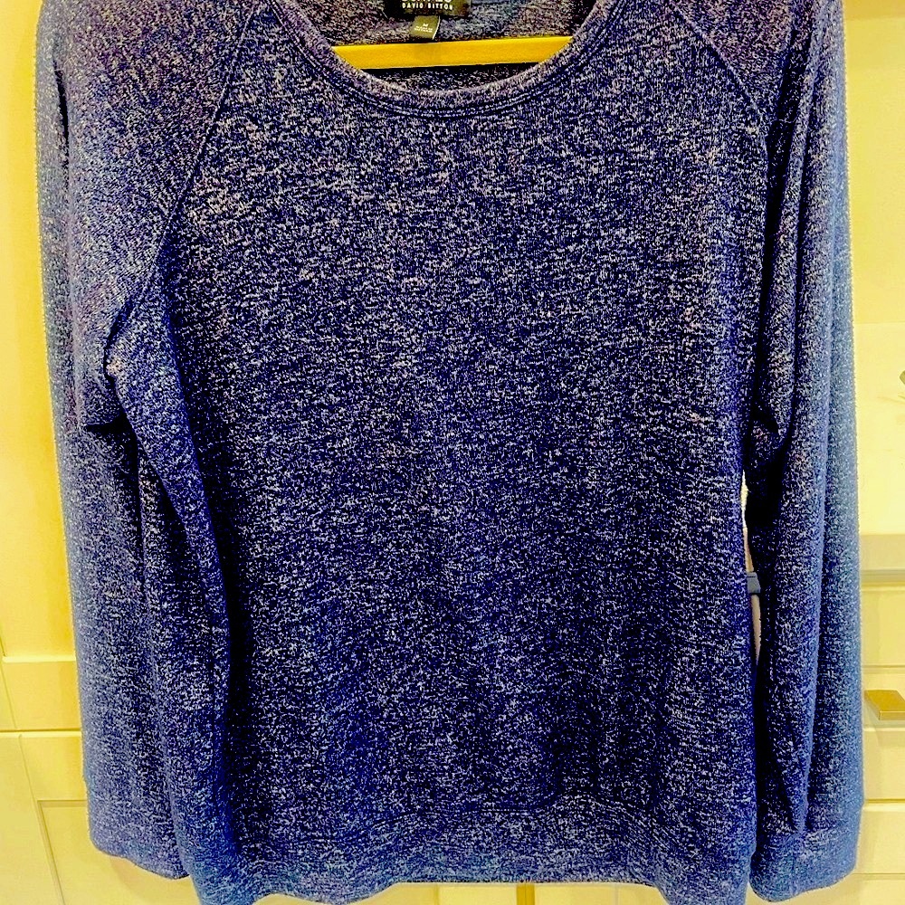 Buffalo David Bitton Women's Navy Comfy Sweatshirt Top Medium